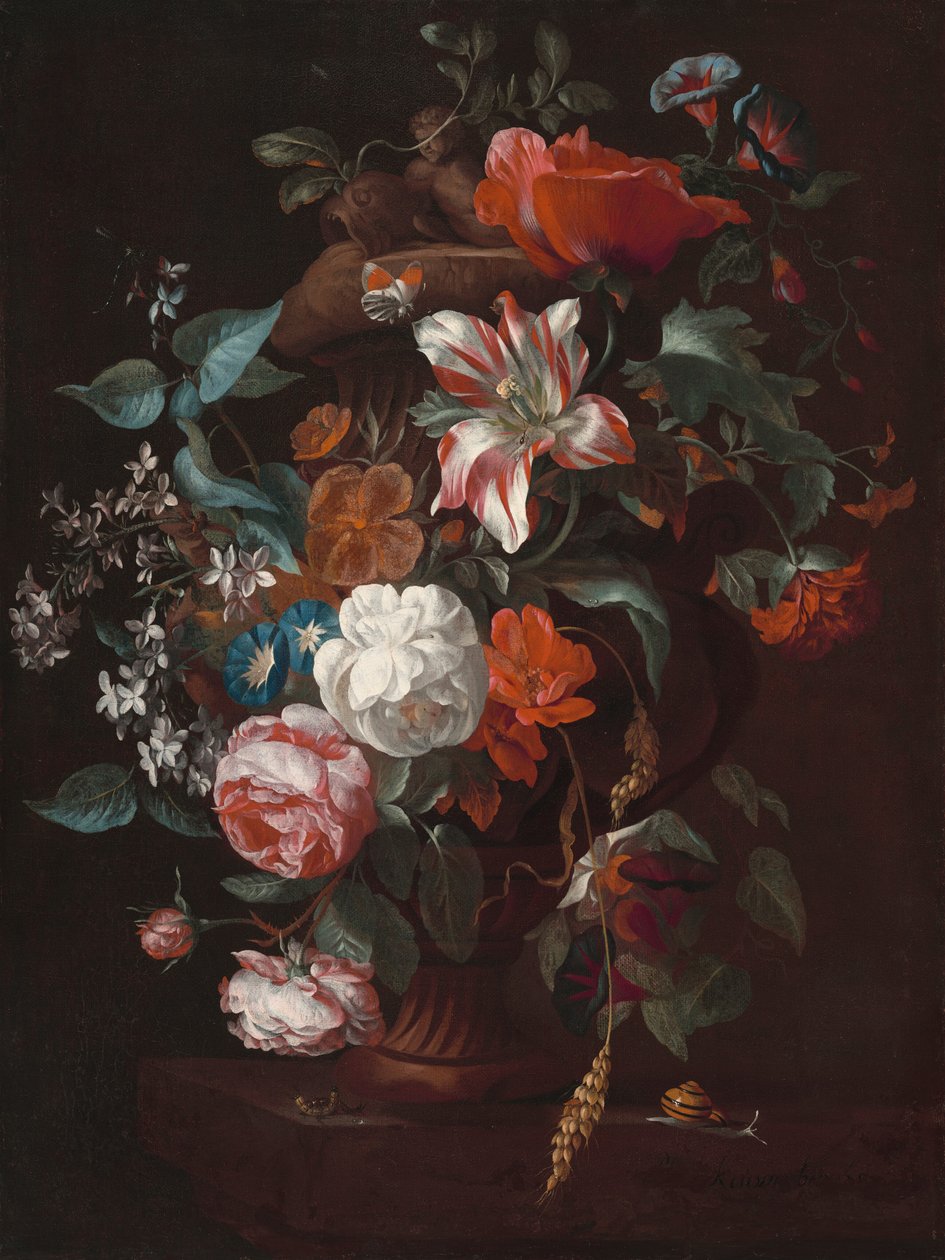 Blomster i en vase, ca. 1700. av Philips van Couwenbergh