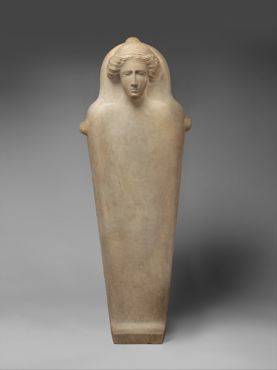 Marmor antropoid sarkofag, ca. 410 f.Kr. (parian marmor) av Phoenician