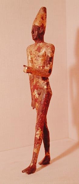 Statuett (bronse og gull) av Phoenician School