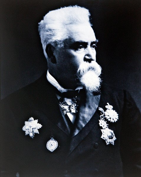 Sir Hiram Maxim (s/hvitt bilde) av Photographer English