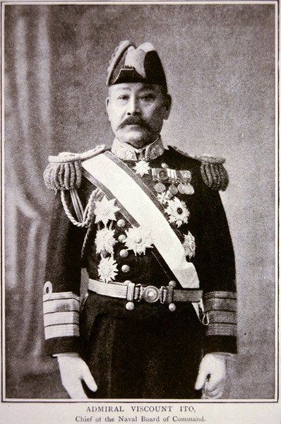 Admiral Ito (s/hvitt bilde) av Photographer Japanese