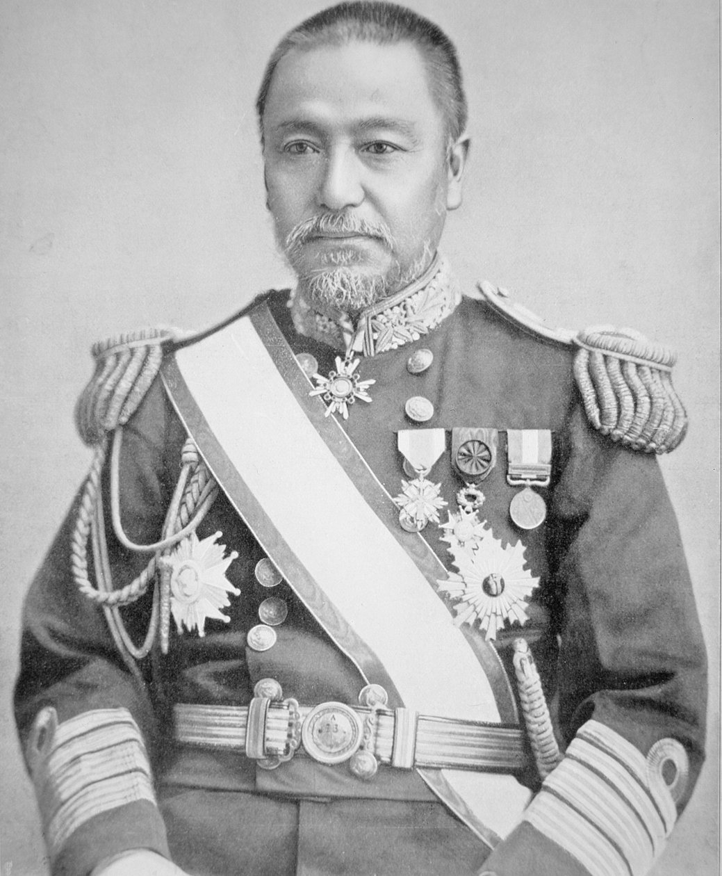 Admiral Togo (s/hvitt bilde) av Photographer Japanese