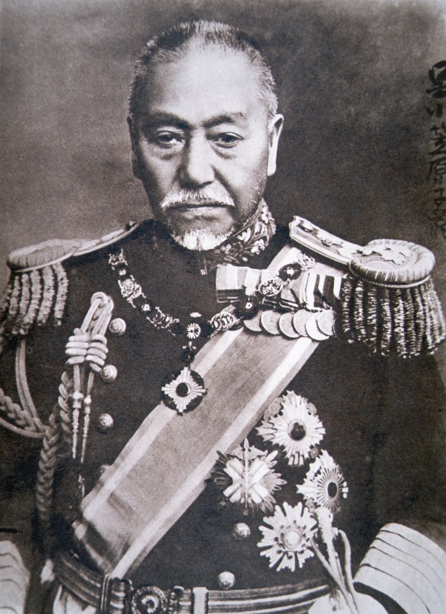 Admiral Togo (s/hvitt bilde) av Photographer Japanese