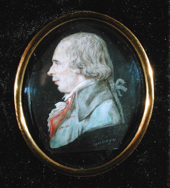 Portrett av Guy Allan (wc på elfenben) av Piat Joseph Sauvage