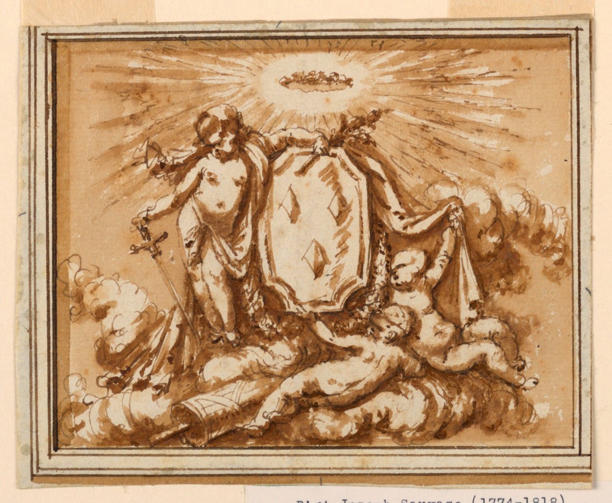 Design for en overdør av Piat Joseph Sauvage