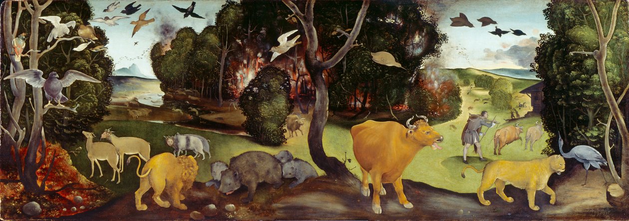 Skogbrannen, c1505 av Piero di Cosimo