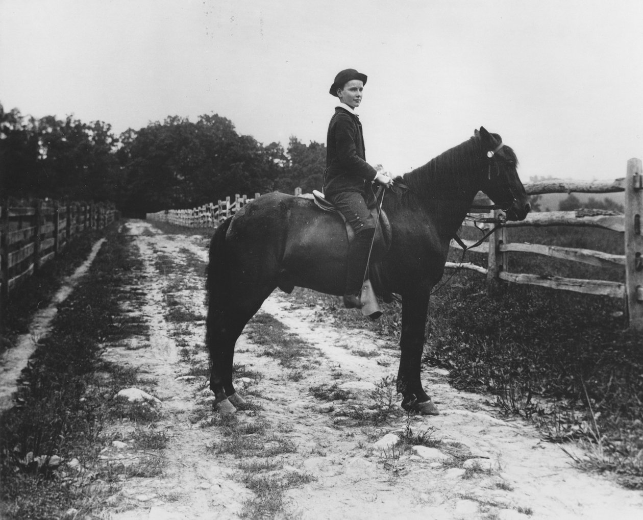 Mr. Eugene du Ponts gutt på hesteryggen av Pierre A. Gentieu
