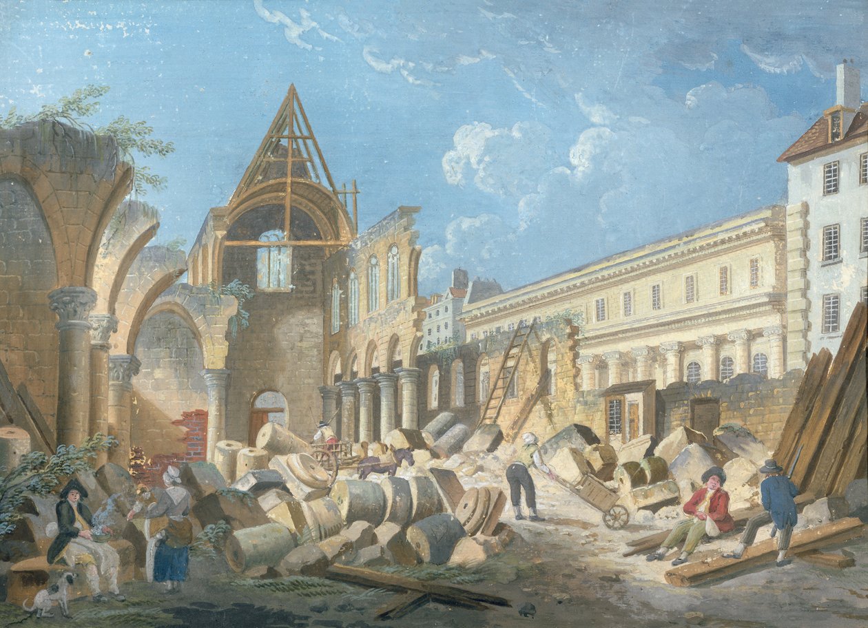 Riving av Couvent des Cordeliers, ca. 1802 av Pierre Antoine Demachy