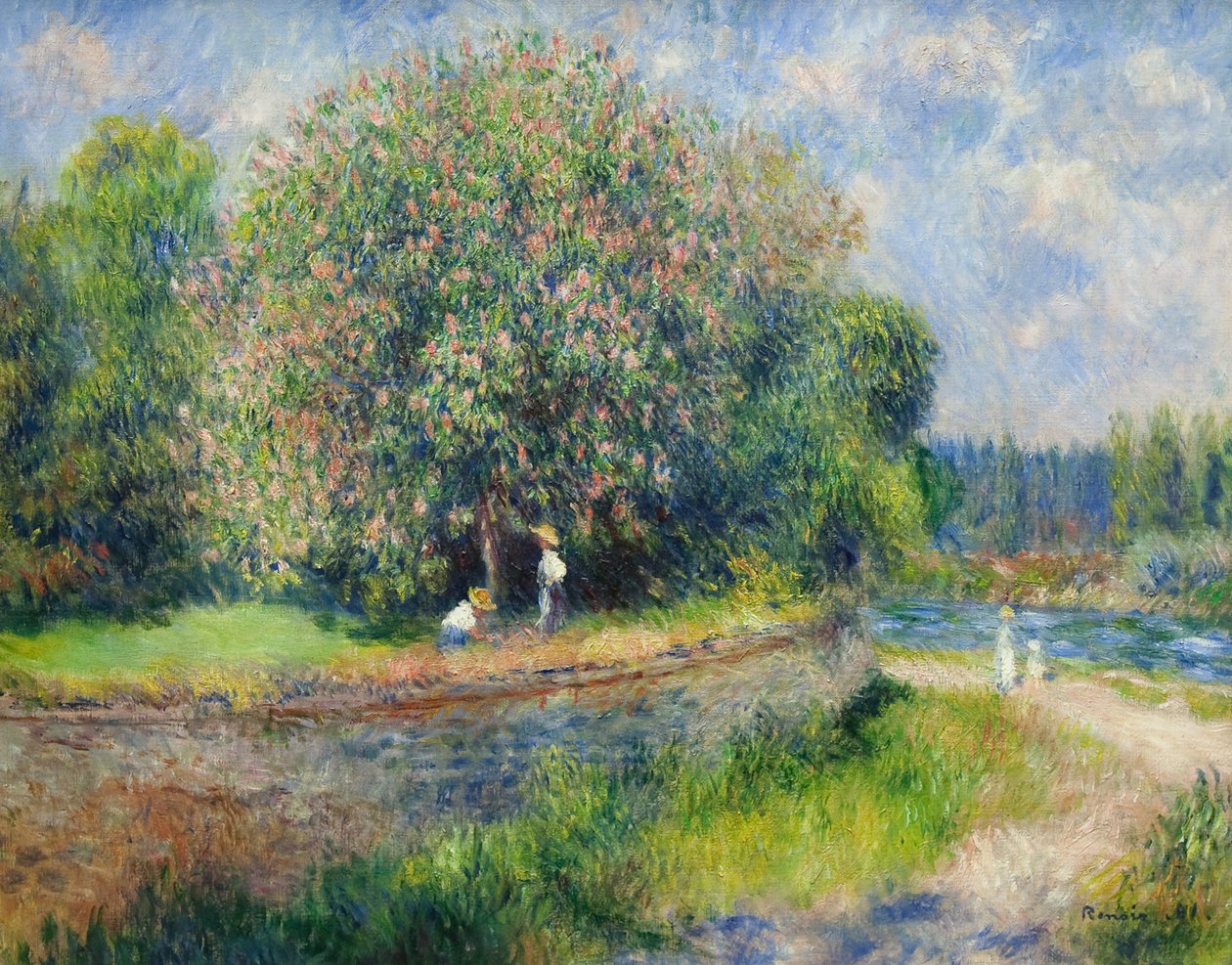 Bluhender Rosskastanienbaumn English: Horse-chestnut Tree in flowern av Pierre Auguste Renoir