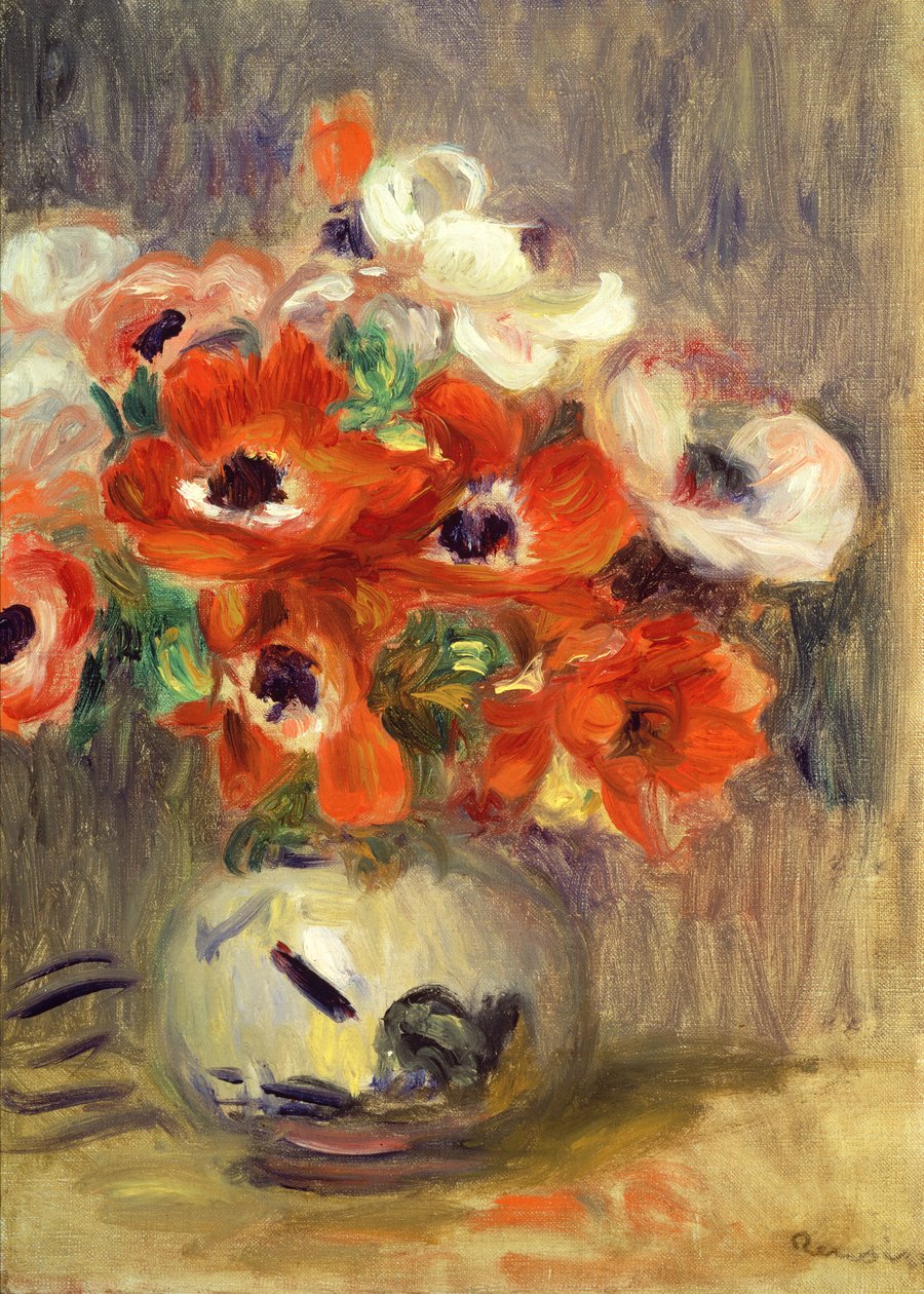 Anemoner av Pierre Auguste Renoir