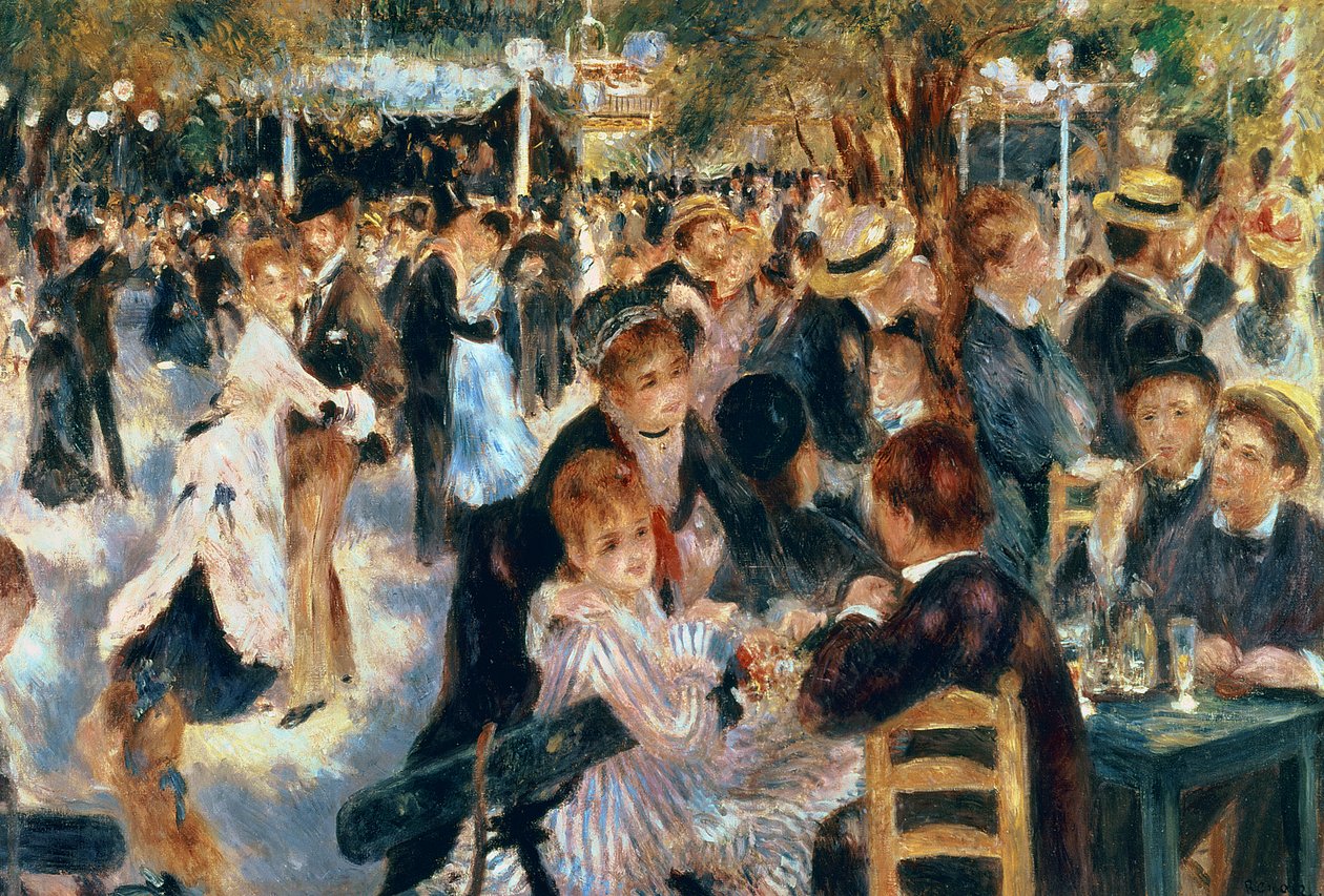 Ball på Moulin de la Galette, 1876 av Pierre Auguste Renoir