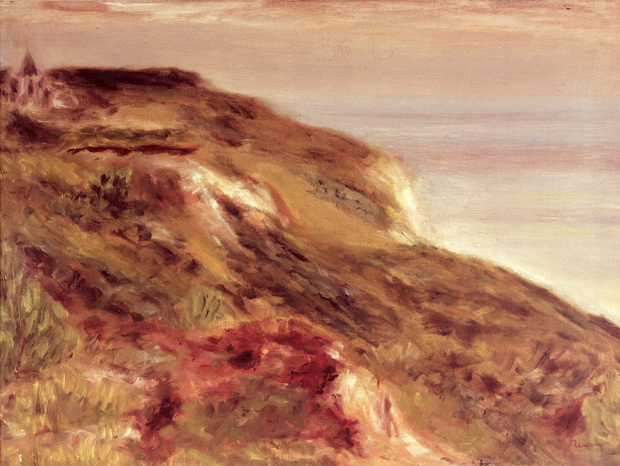 Kirke på en klippetopp av Pierre Auguste Renoir