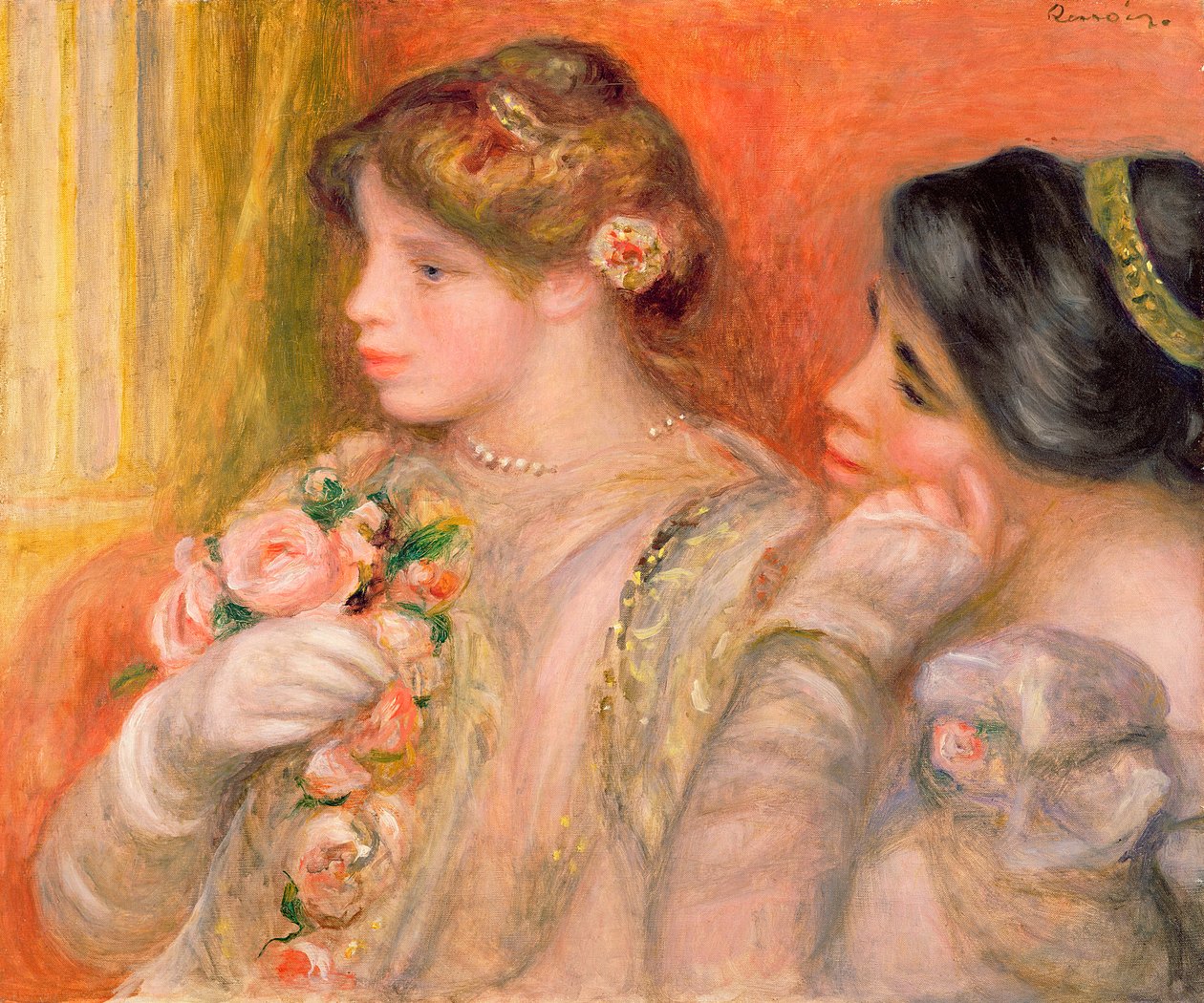 I La Loge, ca. 1908 av Pierre Auguste Renoir