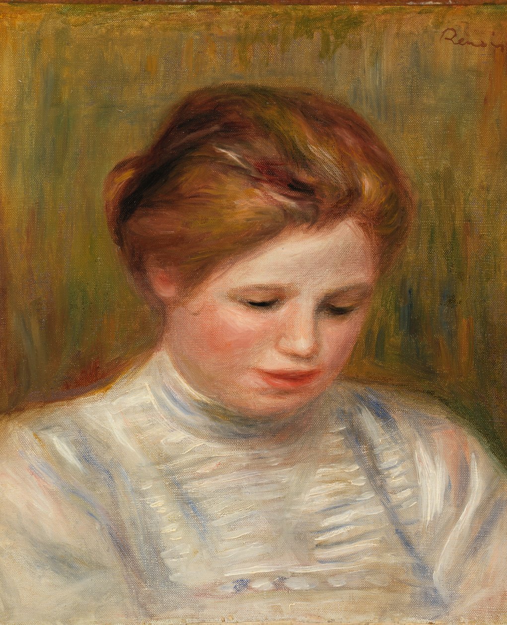 Hode; også kalt broderistudie av Pierre Auguste Renoir