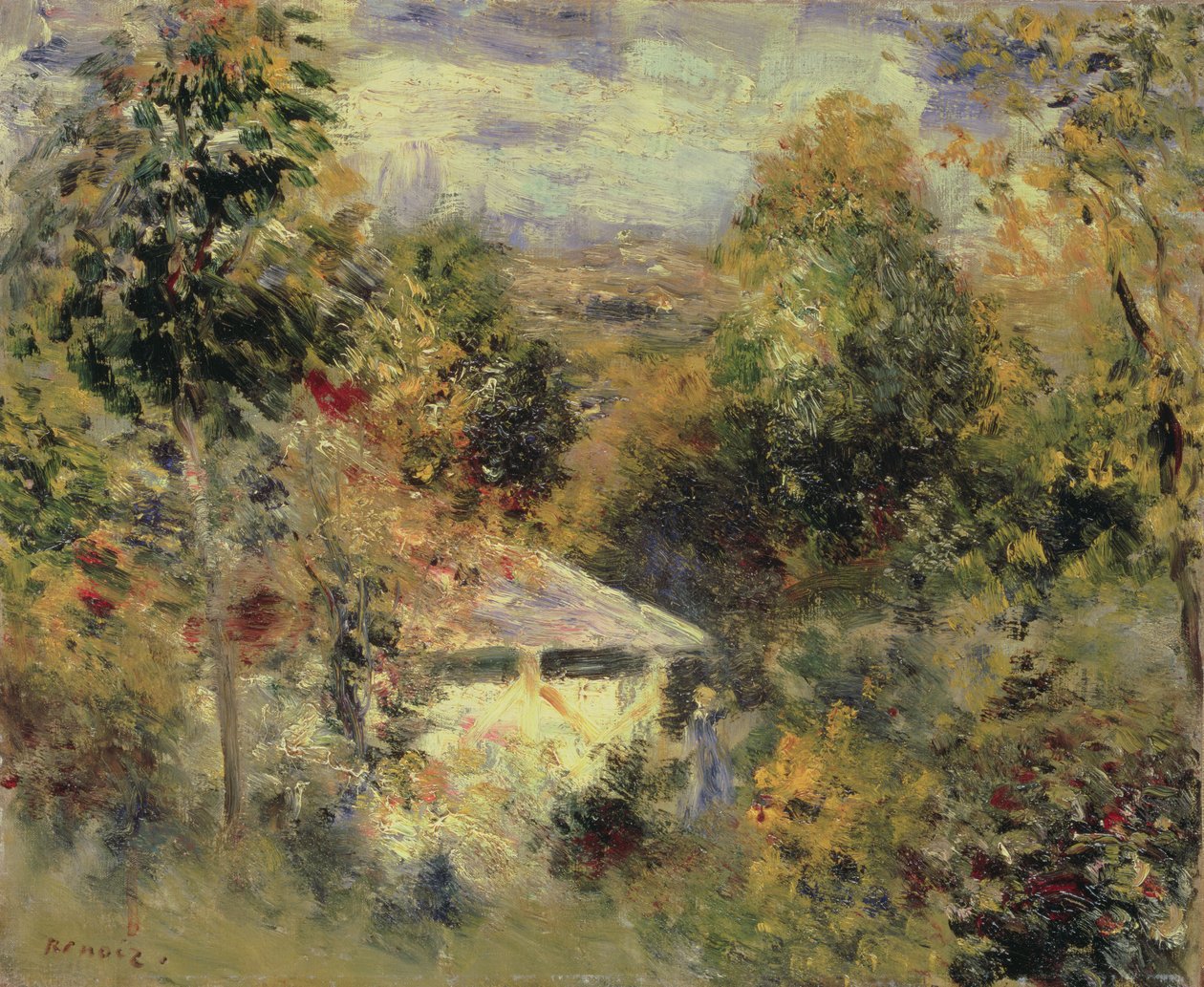 Hus i skogen, 1875 av Pierre Auguste Renoir