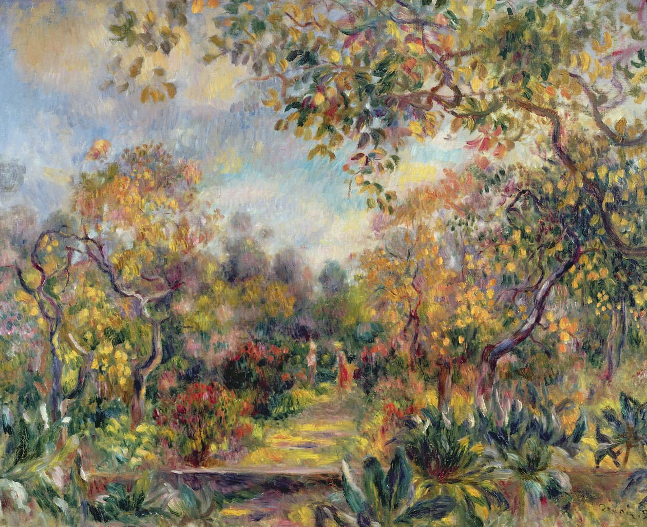 Landskap ved Beaulieu, ca. 1893 av Pierre Auguste Renoir