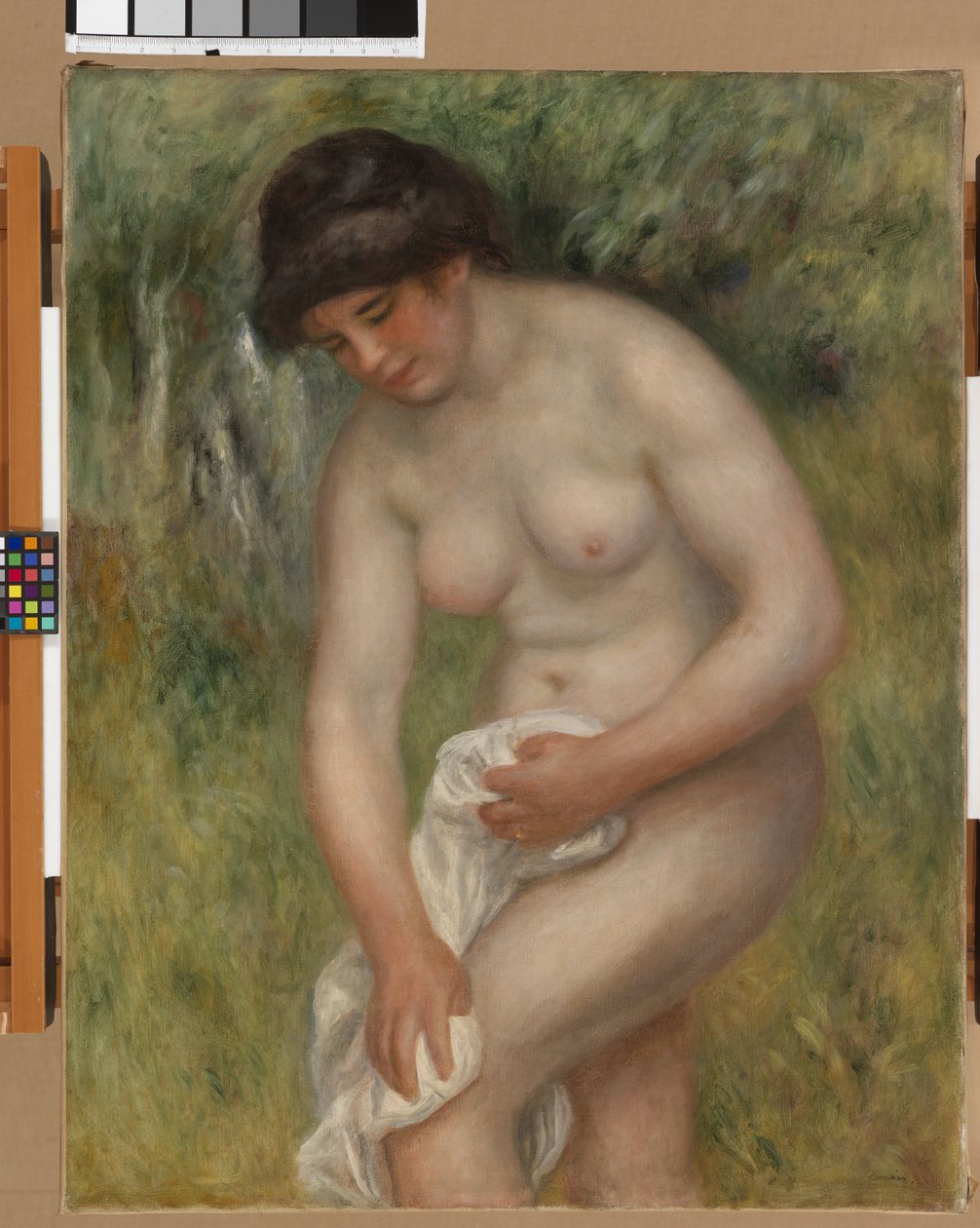 Naken, grønn bakgrunn, 1902 av Pierre Auguste Renoir