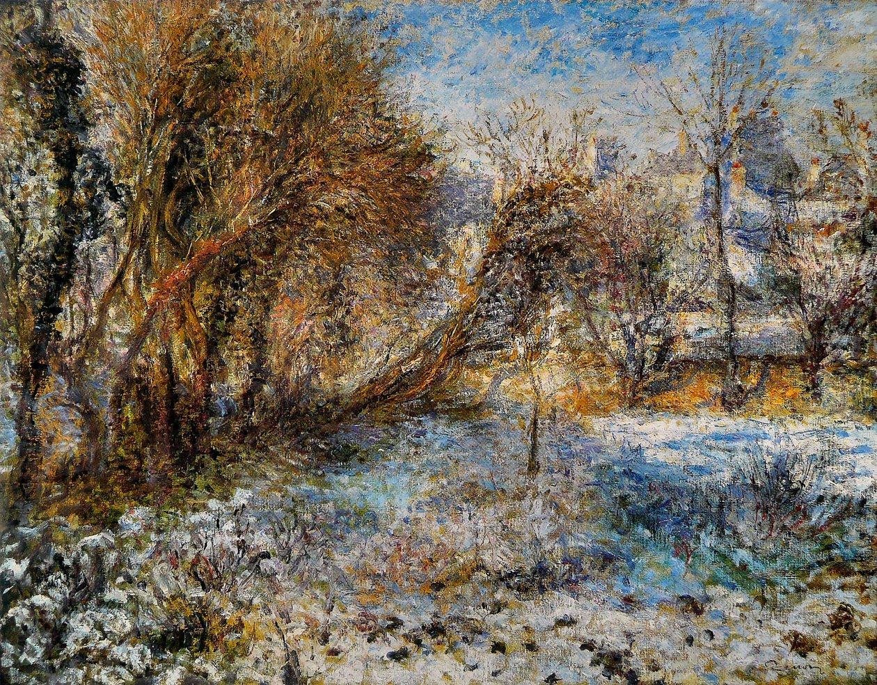 Snølandskap av Pierre Auguste Renoir