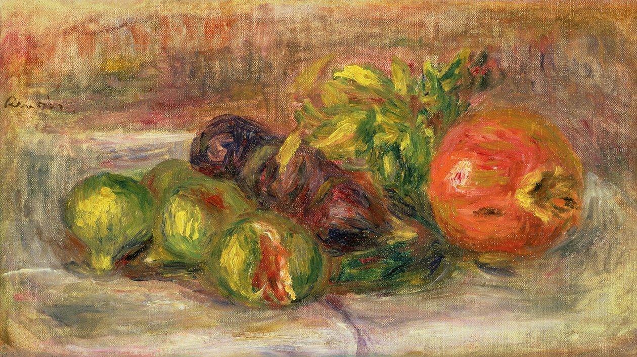 Granatepler og fiken, 1917 av Pierre Auguste Renoir