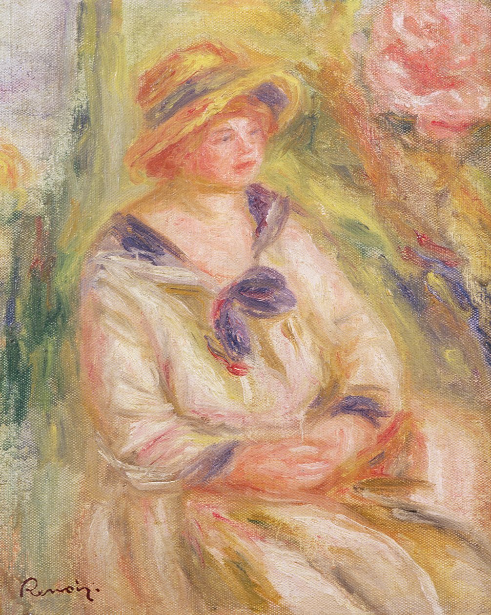 Portrett av en kvinne, ca. 1910 av Pierre Auguste Renoir