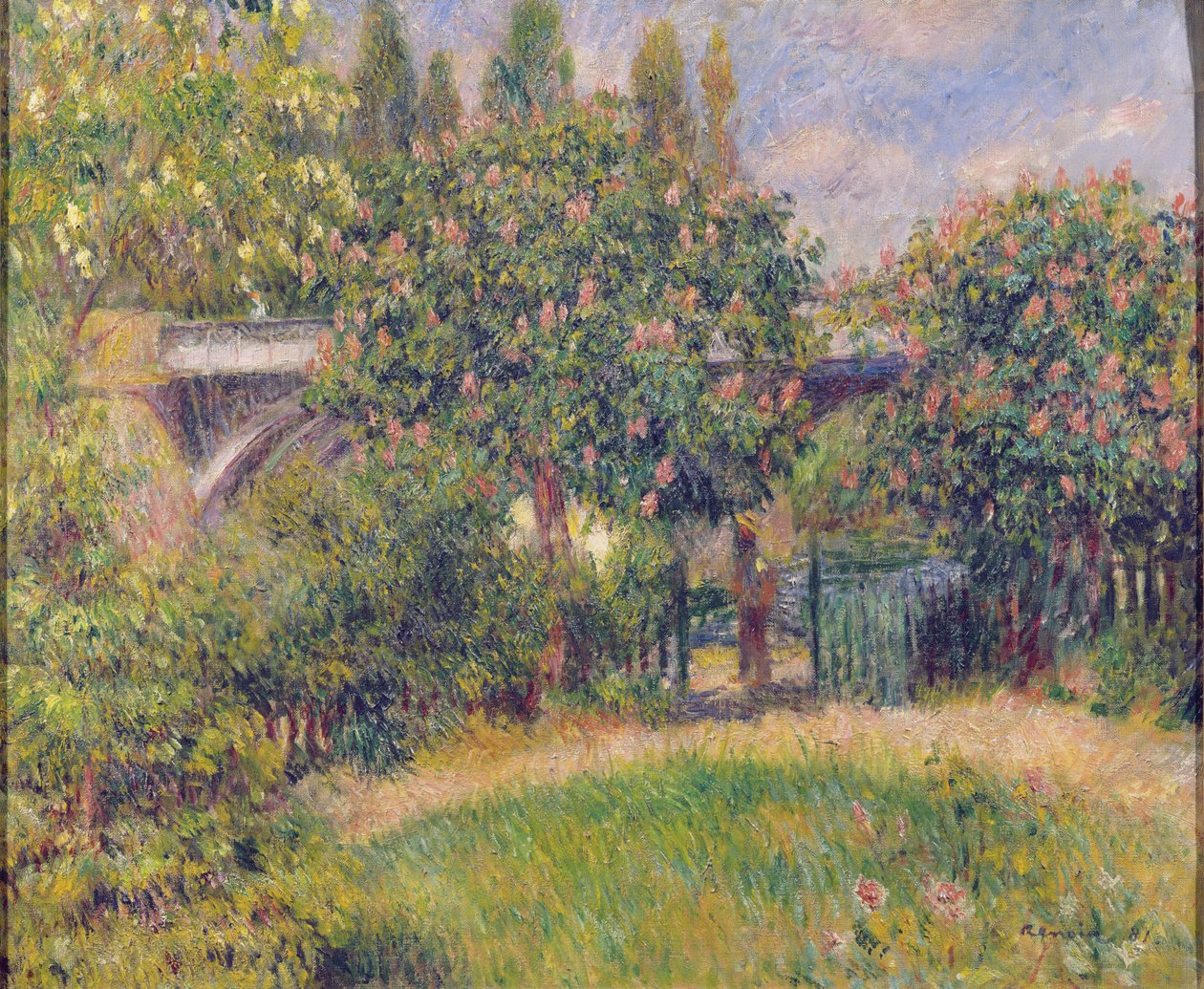 Jernbanebroen ved Chatou, 1881 av Pierre Auguste Renoir