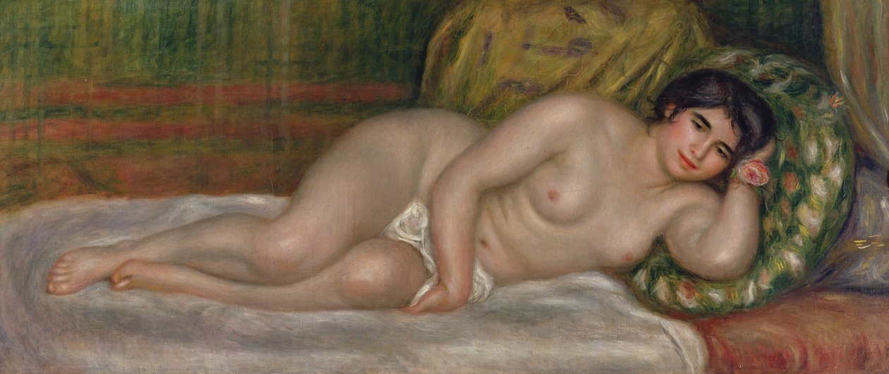 Liggende naken kvinne (Gabrielle) 1906-07 av Pierre Auguste Renoir