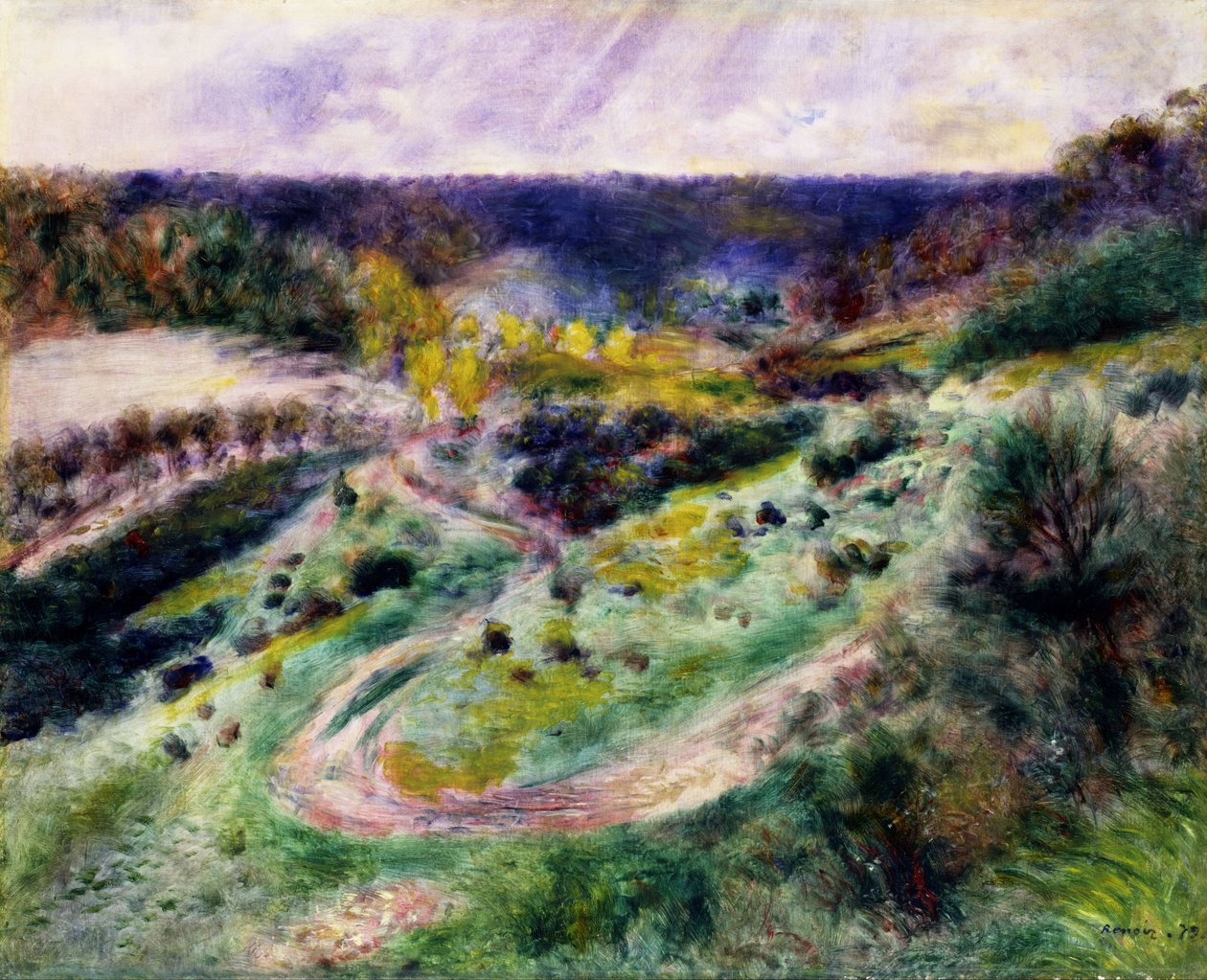 Road at Wargemont av Pierre Auguste Renoir