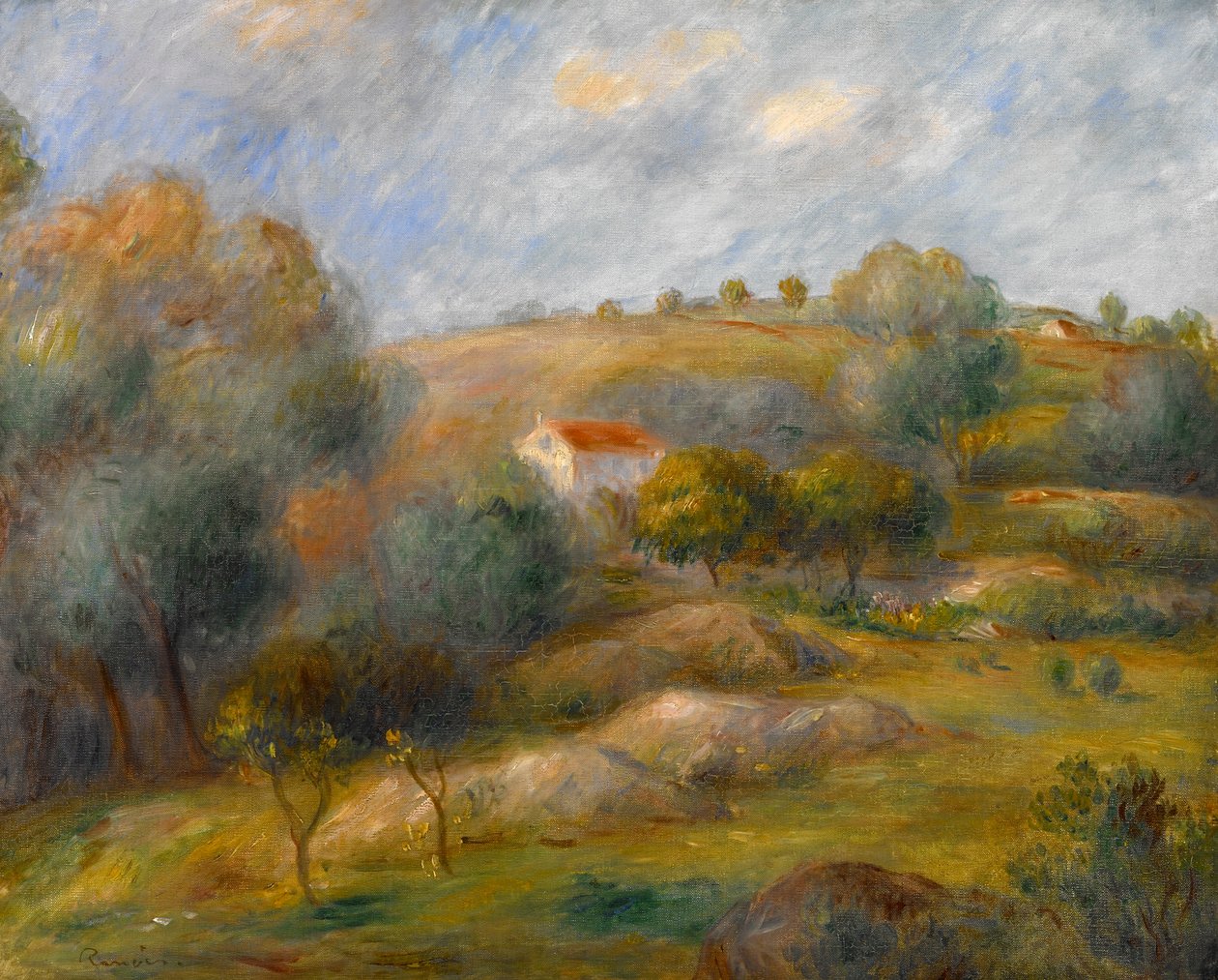 Vår i Essoyes av Pierre Auguste Renoir