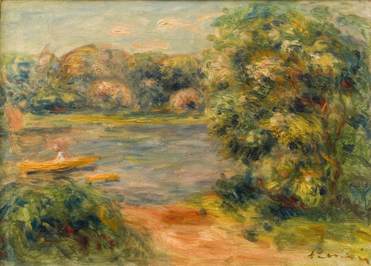 Båten på sjøen, 1901 av Pierre Auguste Renoir