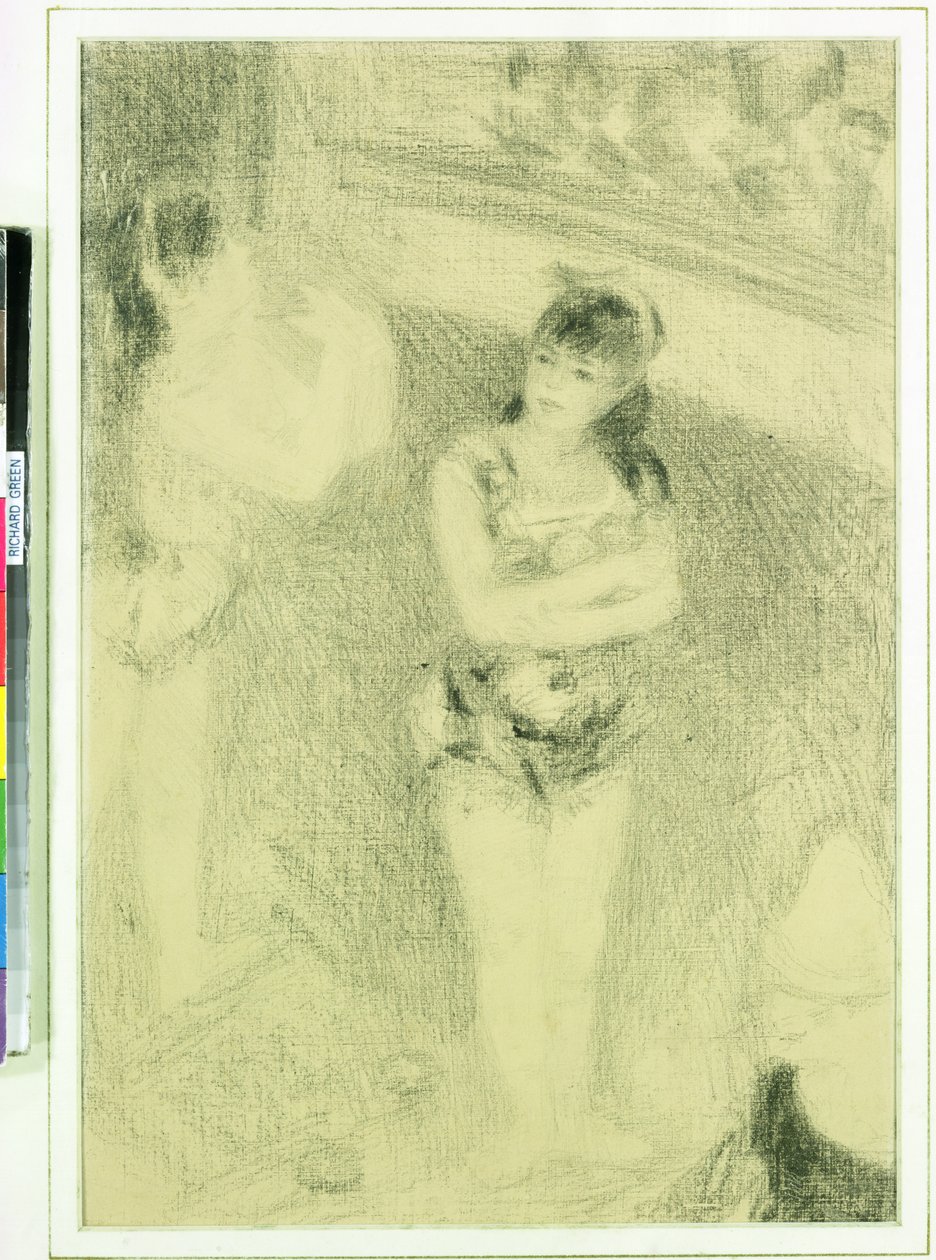 To sirkusjenter (kull) av Pierre Auguste Renoir