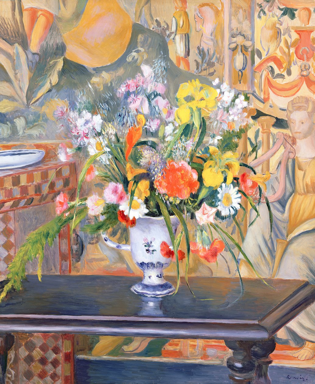 Vase med blomster, 1885 av Pierre Auguste Renoir