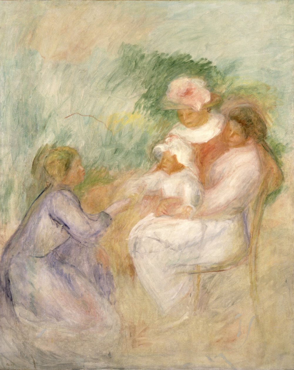 Kvinner og barn, ca. 1896 av Pierre Auguste Renoir