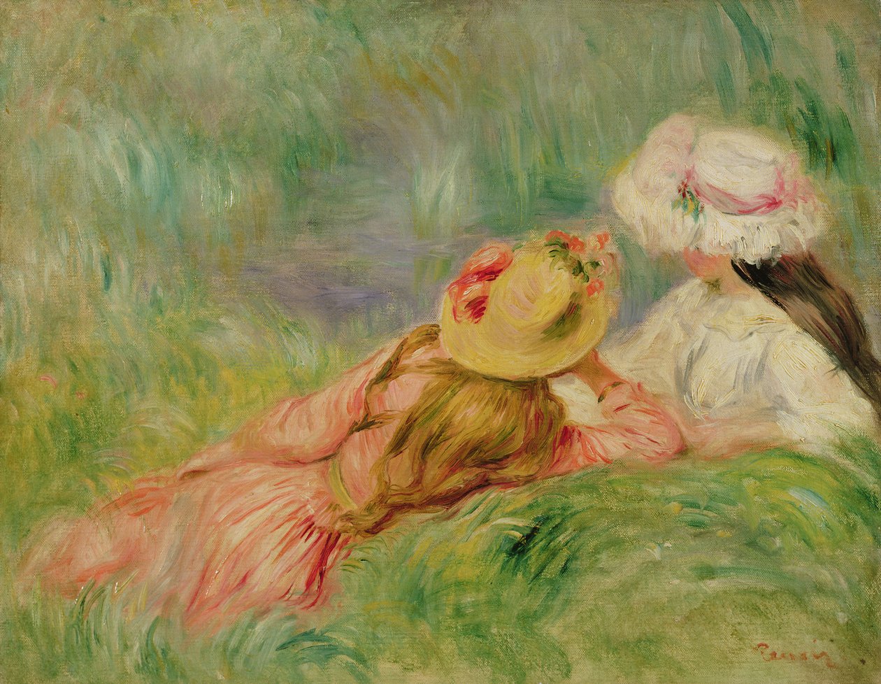 Unge jenter på elvebredden av Pierre Auguste Renoir
