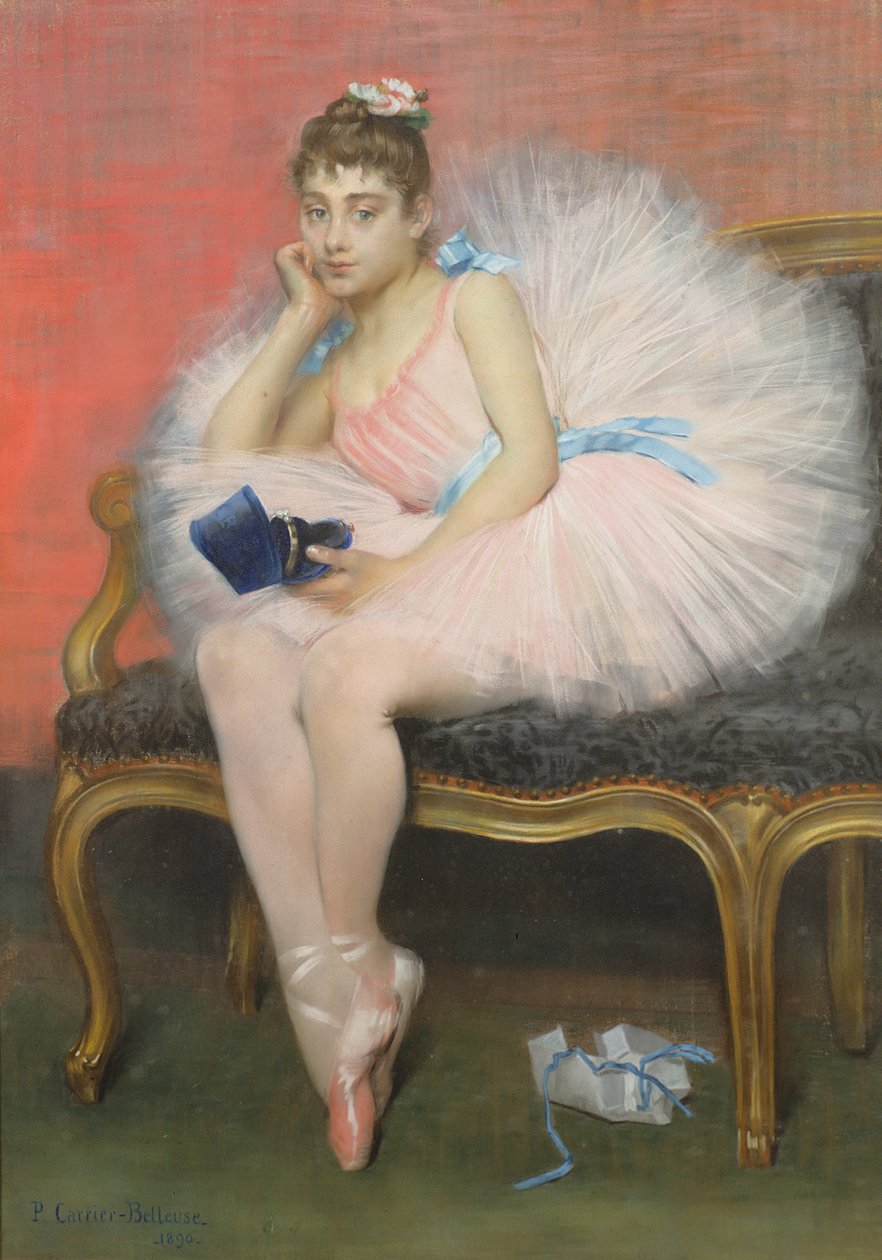 The Present, 1890 (pastell) av Pierre Carrier Belleuse