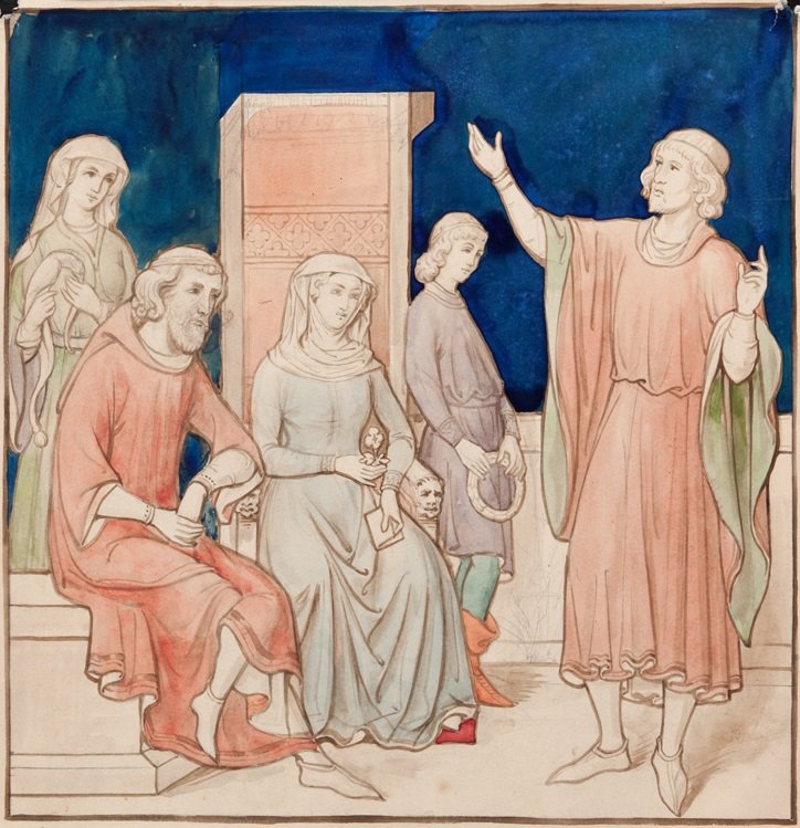 Design for en allegori om poesi av Pierre Cuypers