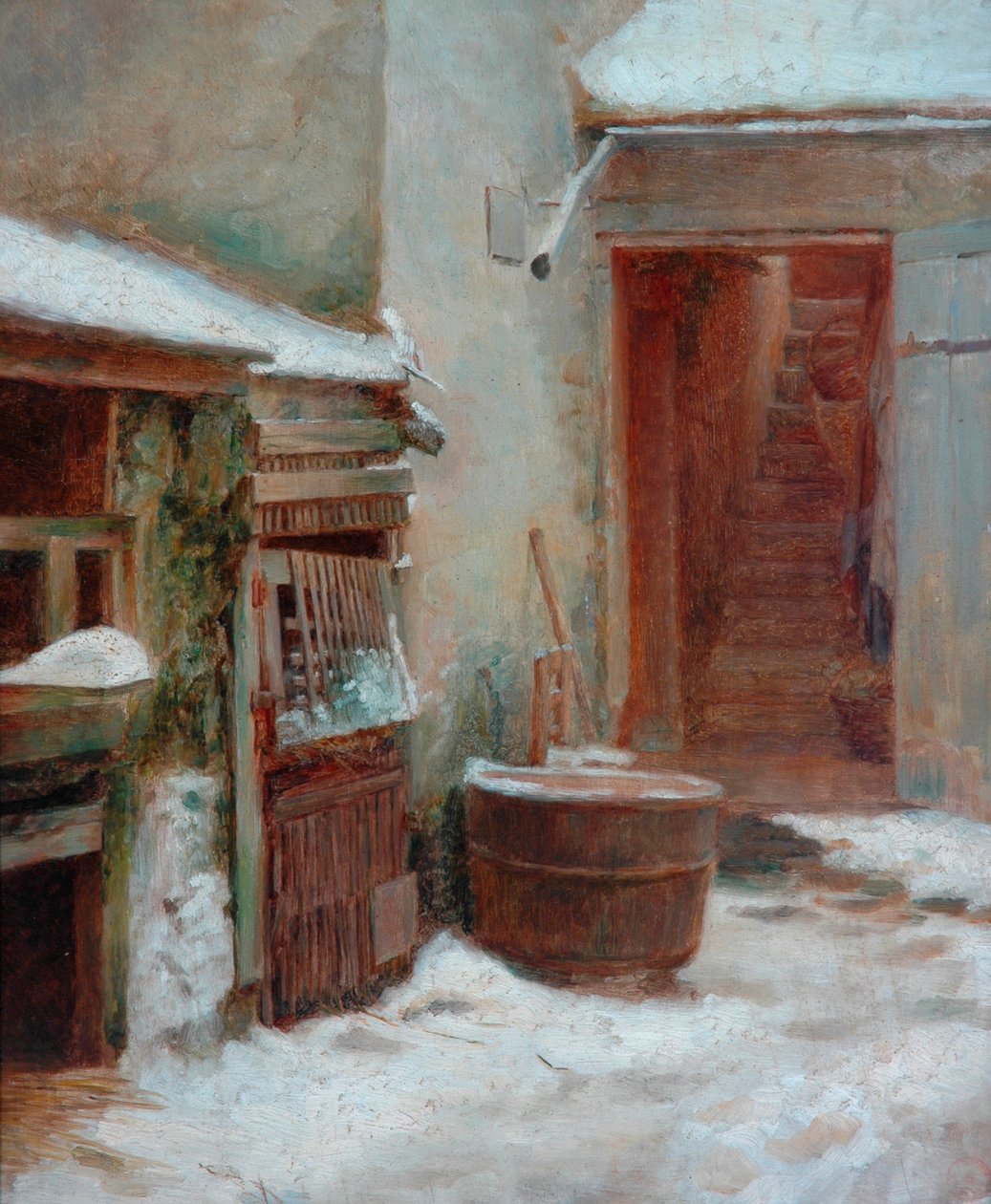Verandaen (olje på trepanel) av Pierre Edouard Frere