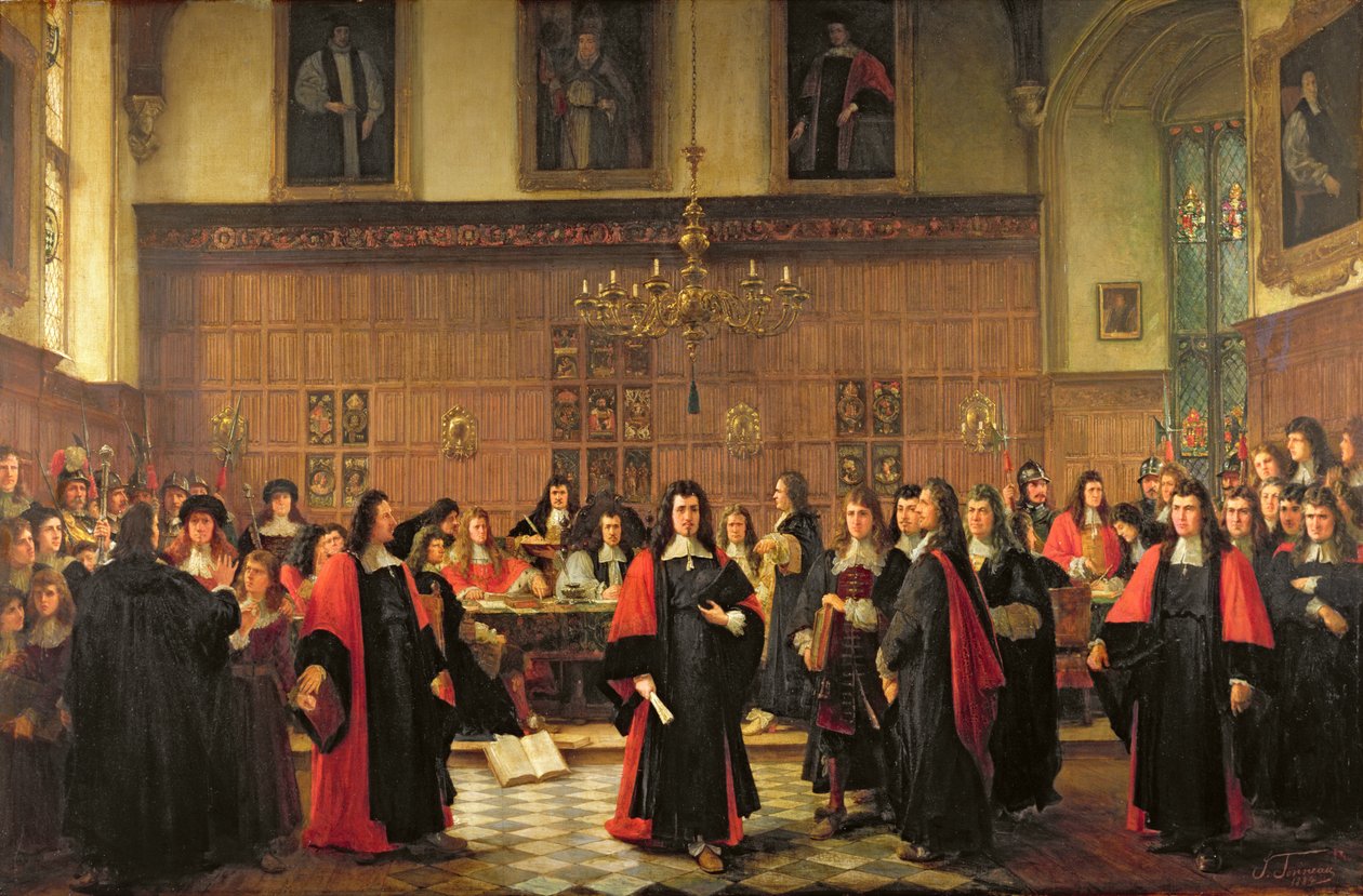 Utvisningen av stipendiatene i 1687, 1884 av Pierre François Joseph Tonneau