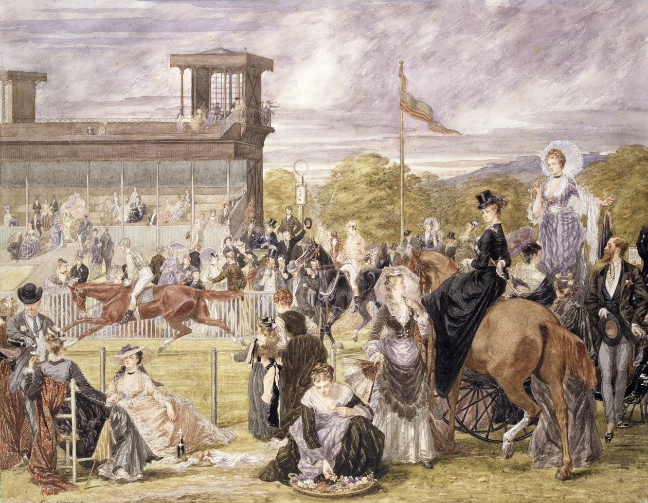 Løpene på Longchamp i 1874 av Pierre Gavarni