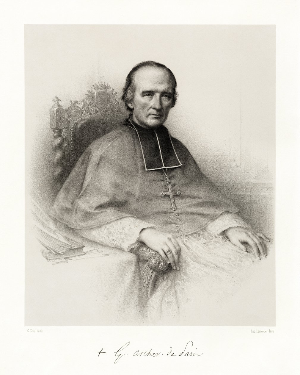 Georges Darboy, 1865-66 av Pierre Gustave Eugene Staal