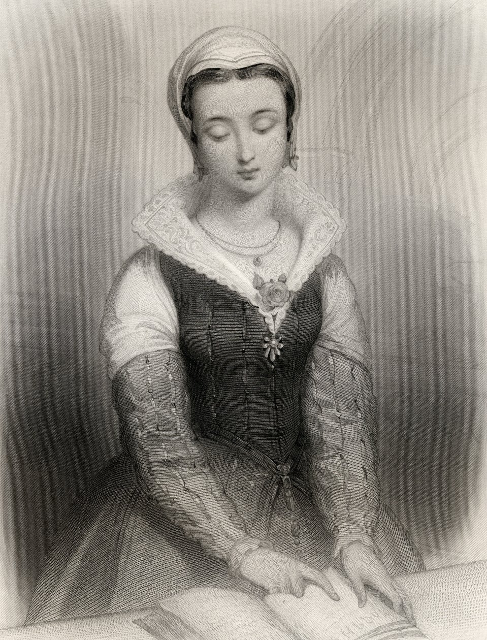 Lady Jane Gray (1537-54) illustrasjon fra 