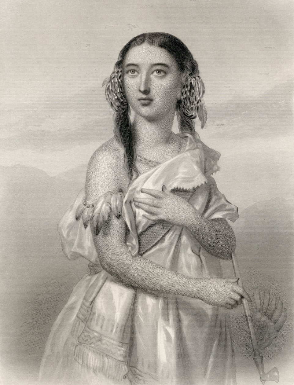 Pocahontas (1595-1617) illustrasjon fra 