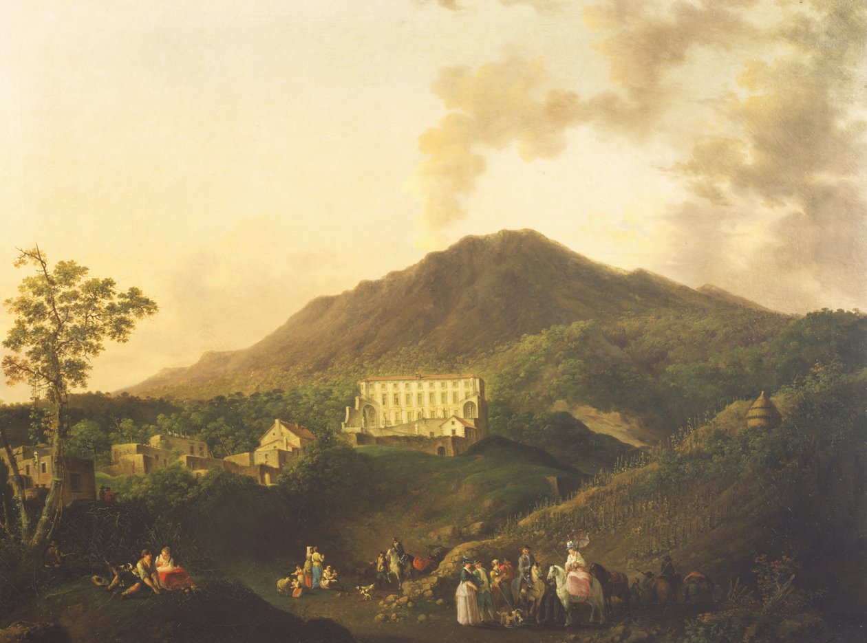 Utsikt over Villa Medici, Ottaviano av Pierre Jacques Volaire