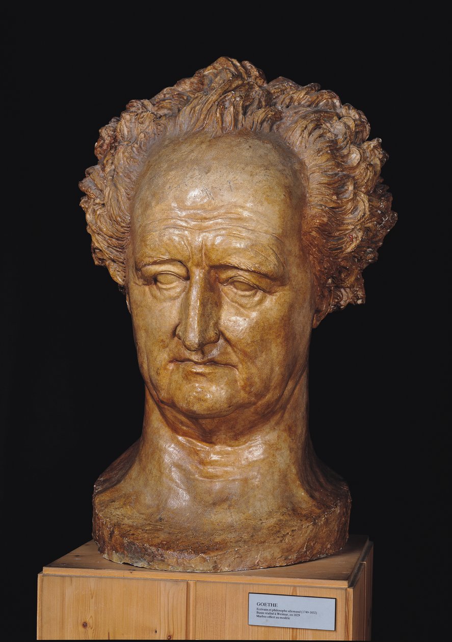 Byste av Johann Wolfgang von Goethe (1749-1832), 1831 (gips) av Pierre Jean David d
