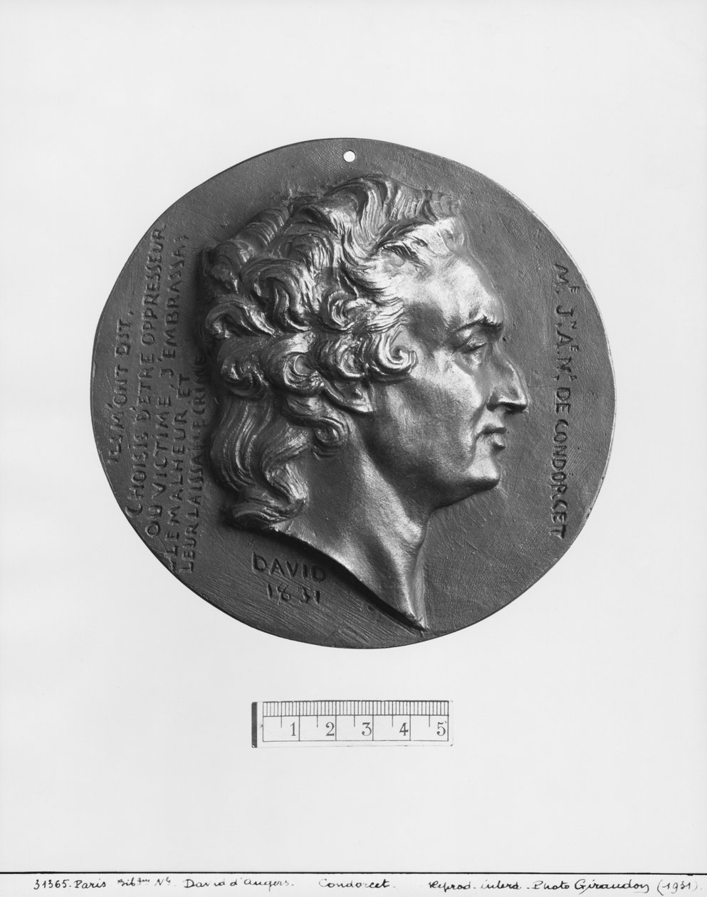 Marie Jean Antoine Nicolas Caritat, Marquis de Condorcet, 1831 (bronse) av Pierre Jean David d