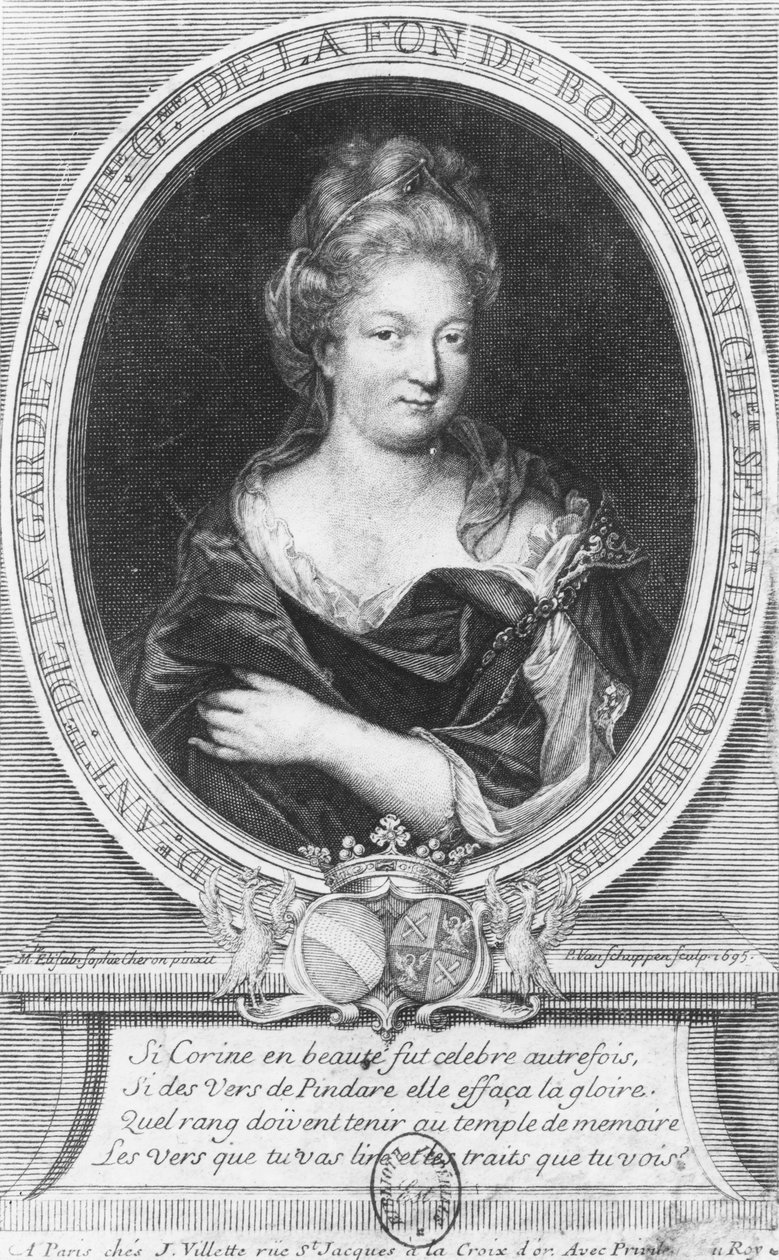 Antoinette Du Ligier fra Deshoulières-garden av Pierre Louis van Schuppen