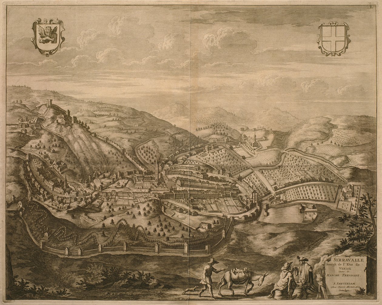 Kart over Serravalle, fra 