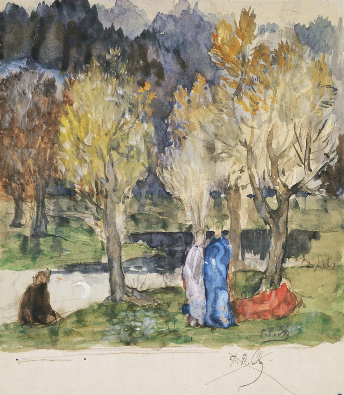 Sacred Grove av Pierre Puvis de Chavannes