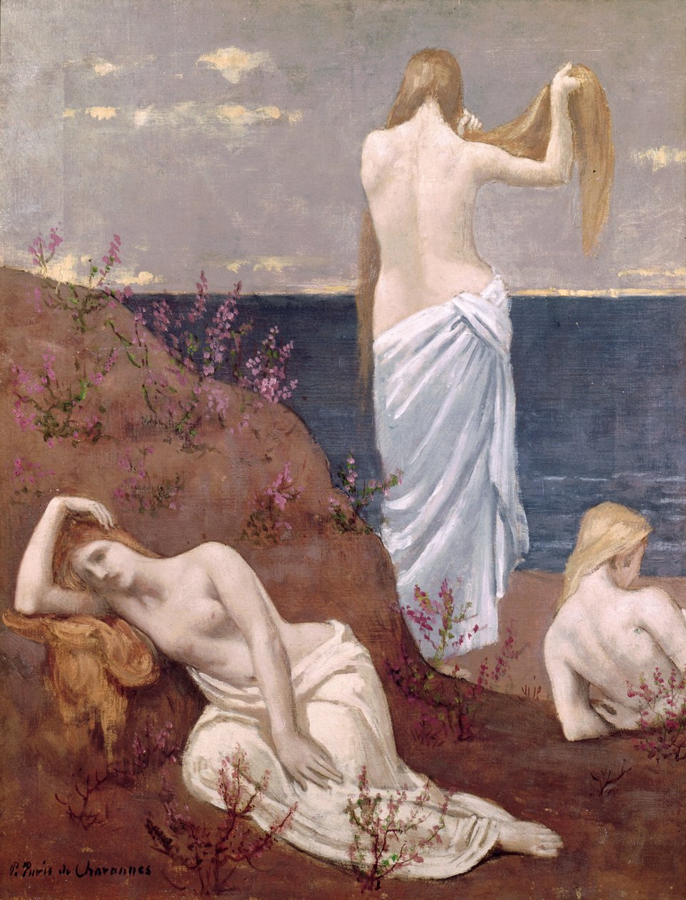 Young Girls by the Sea, før 1894 av Pierre Puvis de Chavannes
