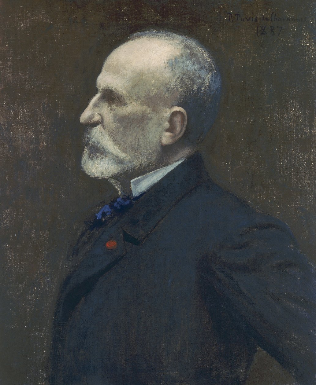 Selvportrett, 1887 av Pierre Puvis de Chavannes