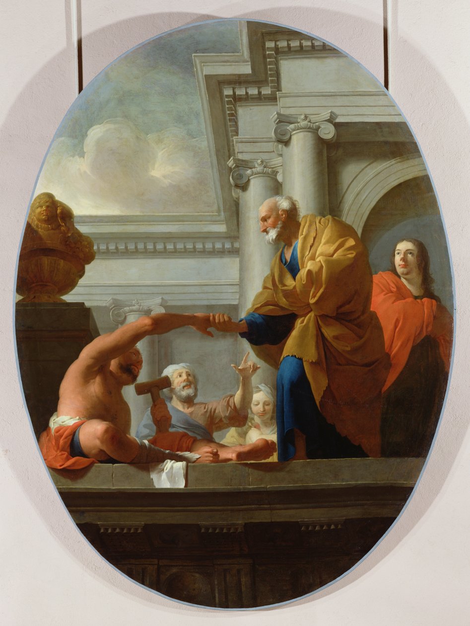 St Peter helbreder en lammet av Pierre Subleyras